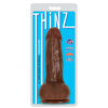 Thinz 6" Slim Dong W/Balls Chocolate
