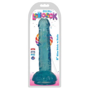 Lollicock 8" Slim Stick W/Balls Berry Ice