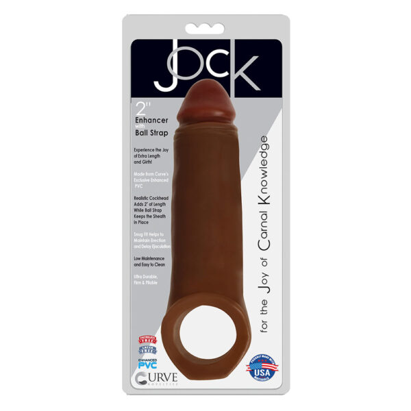 Jock 2" Enhancer W Ball Strap Chocolate