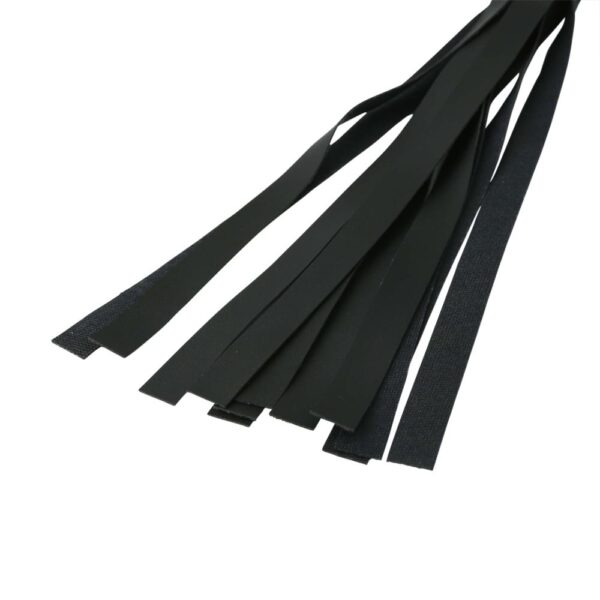 Sex & Mischief Black Faux Leather Flogger - Image 3