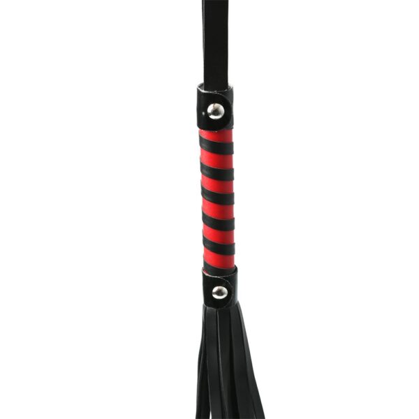 Sex & Mischief Red & Black Stripe Flogger - Image 2