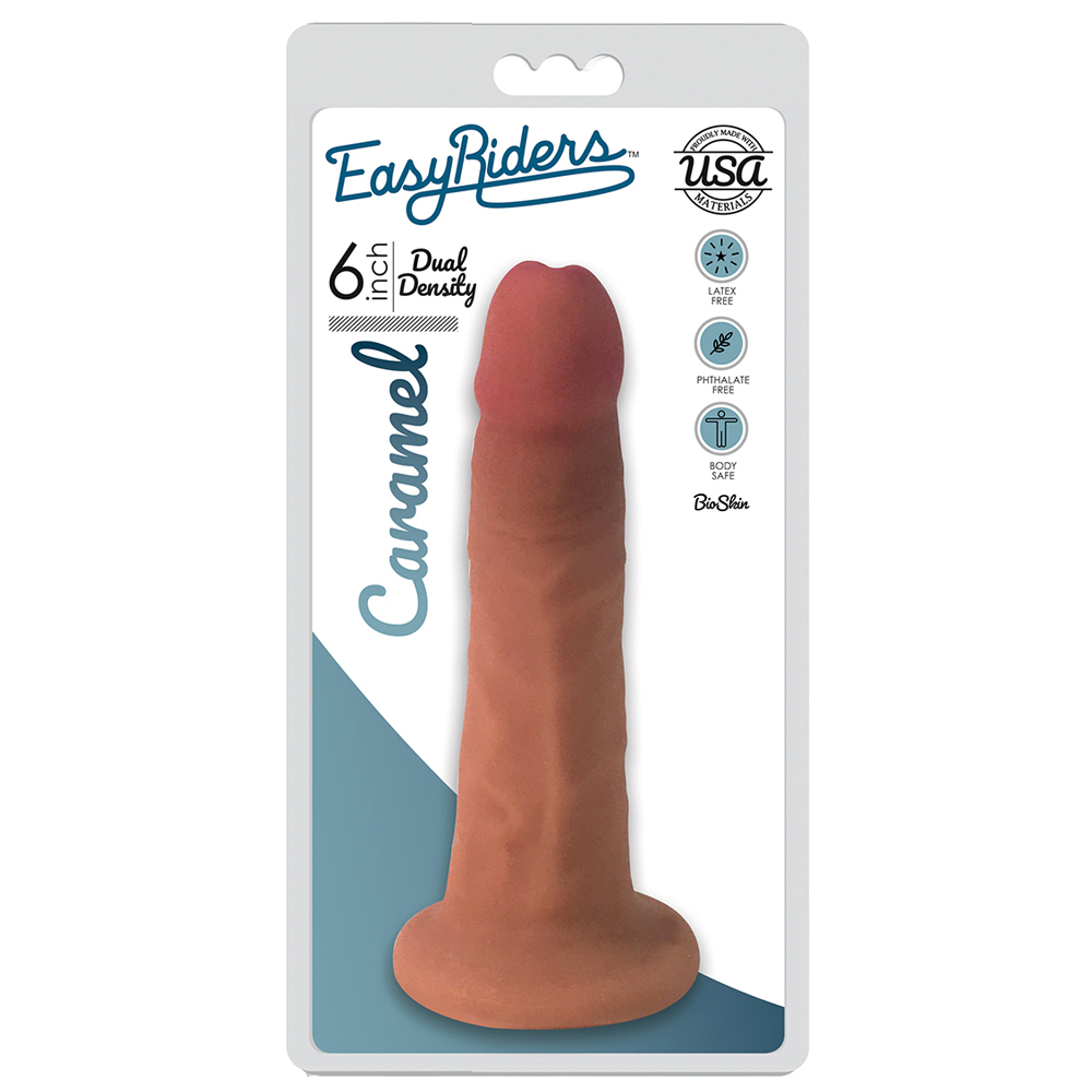 Easy Riders 6" Slim Bioskin Dong Carmel 1 Easy Riders 6" Slim Bioskin Dong Carmel