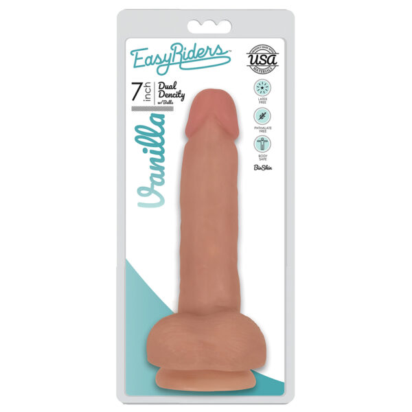 Easy Riders 7" Slim Bioskin Dong With Balls Vanilla