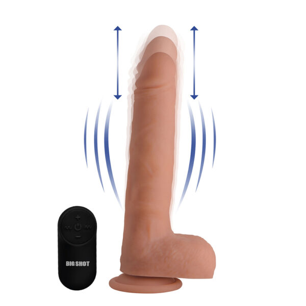 Big Shot 9" Silicone Thrusting Dildo - Image 3