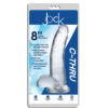Jock C-Thru 8" Clear Tpe Dildo With Balls