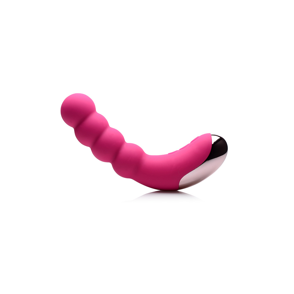 Silicone Beaded Vibrator Magenta 2 Silicone Beaded Vibrator Magenta - Image 2