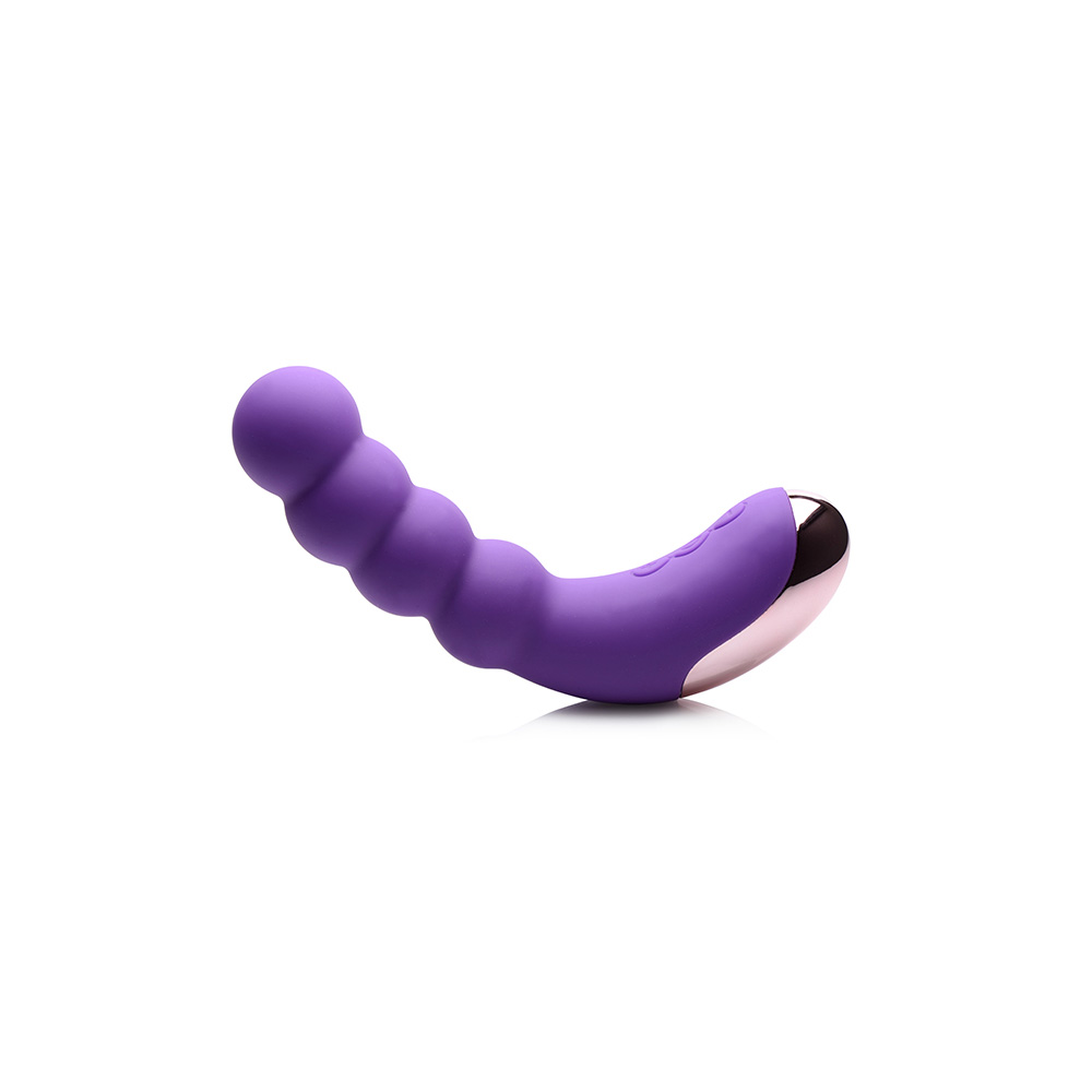 Silicone Beaded Vibrator Violet 2 Silicone Beaded Vibrator Violet - Image 2