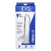 Jock C-Thru Slim 9" Clear Tpe Dildo With Balls