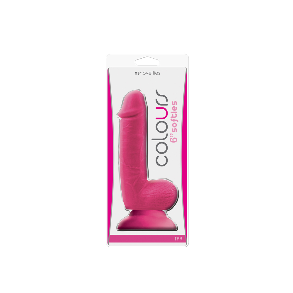 Colours - Softies 6" Dildo - Pink 1 Colours - Softies 6" Dildo - Pink