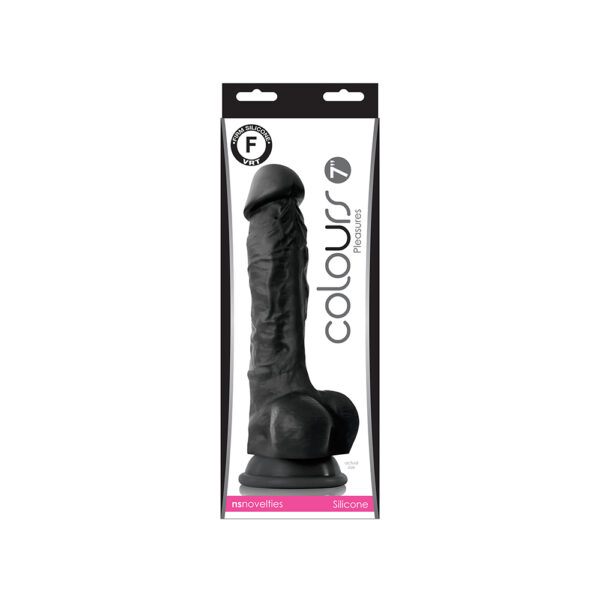 Colours Pleasures 7" Dildo Black