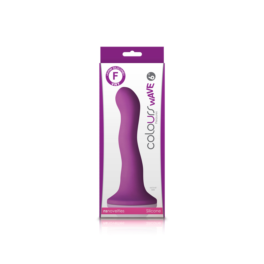 Colours Wave 6" Dildo Purple 1 Colours Wave 6" Dildo Purple