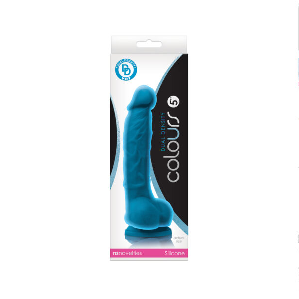 Colours Dual Density 5" Dildo Blue