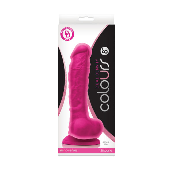 Colours Dual Density 8" Dildo Pink