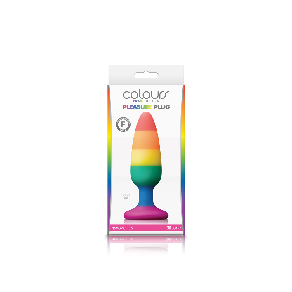 Colours Pride Edition Pleasure Plug Medium Rainbow 1 Colours Pride Edition Pleasure Plug Medium Rainbow