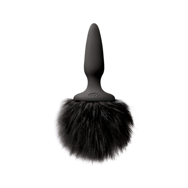 Bunny Tails Mini Black Fur - Image 2