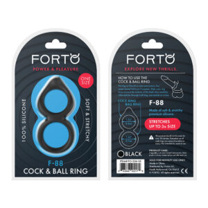 F-88: Double Ring 100% Liquid Silicone O/S Black