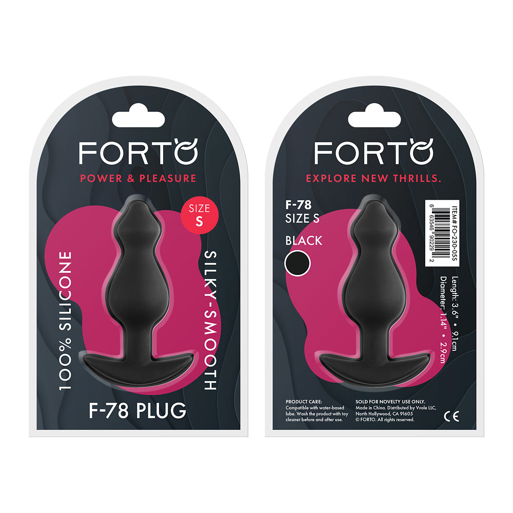 F-78: Pointee 100% Silicone Plug Small Black 1 F-78: Pointee 100% Silicone Plug Small Black