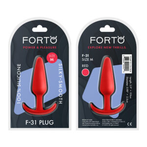 F-31: 100% Silicone Plug Medium Red
