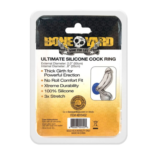 Ultimate Silicone Cock Ring Blue - Image 2