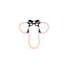 Leather Figure-8 C&B Divider - Black - Image 3