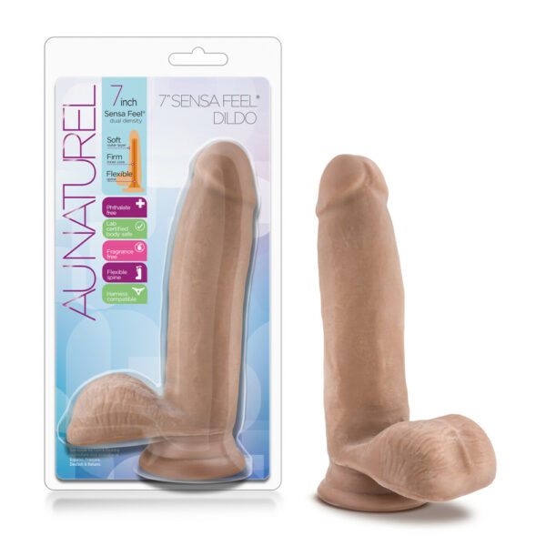 Au Natural 7" Sensa Feel Dildo Latin