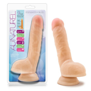 Au Naturel 9" Sensa Feel Dildo Beige