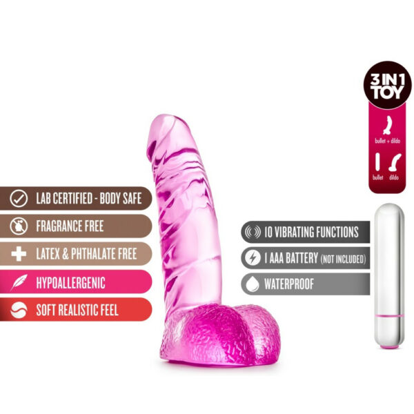 Naturally Yours Vibrating Ding Dong Pink - Image 2