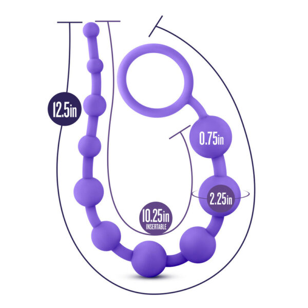 Luxe Silicone 10 Beads Purple - Image 2