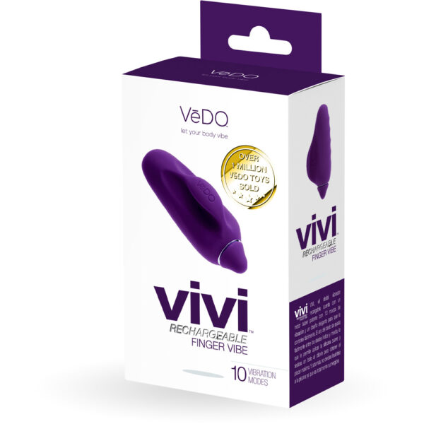 Vivi Rechargeable Finger Vibe Deep Purple