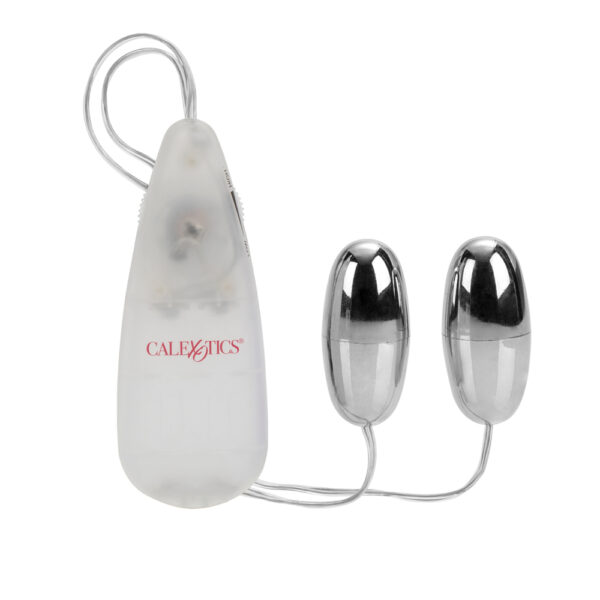 Pocket Exotics Vibrating Double Silver Bullets Silver - Image 2