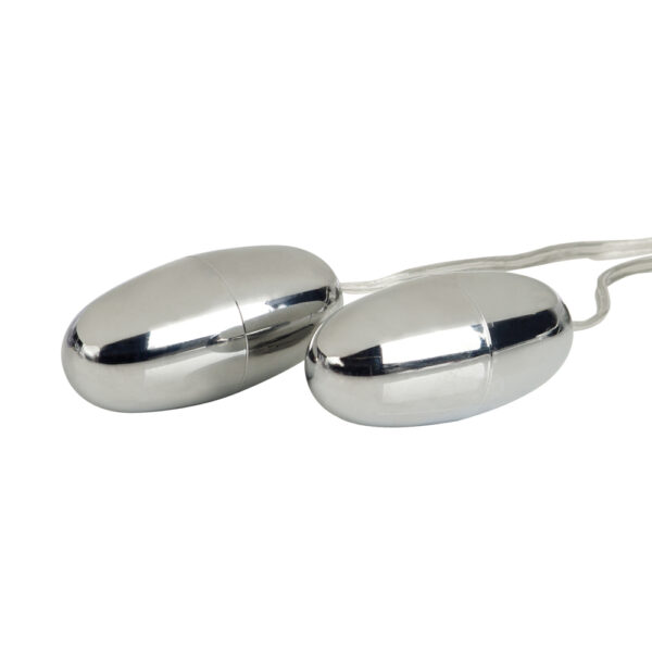 Pocket Exotics Vibrating Double Silver Bullets Silver - Image 3
