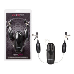 Nipple Play Vibrating Nipple Clamps Silver