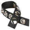 Leather Multi-Snap Ring Black - Image 3