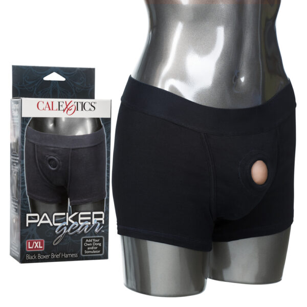 Packer Gear Black Boxer Brief Harness L/XL