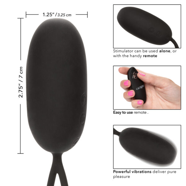 Silicone Remote Rechargeable Egg Black - Image 3