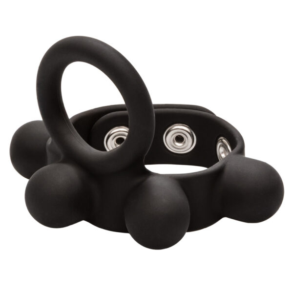 Silicone Medium Weighted C-Ring Ball Stretcher Black - Image 2