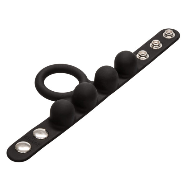 Silicone Medium Weighted C-Ring Ball Stretcher Black - Image 3