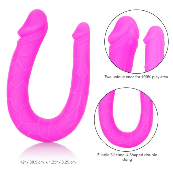 Silicone Double Dong Ac/Dc Dong Pink - Image 3