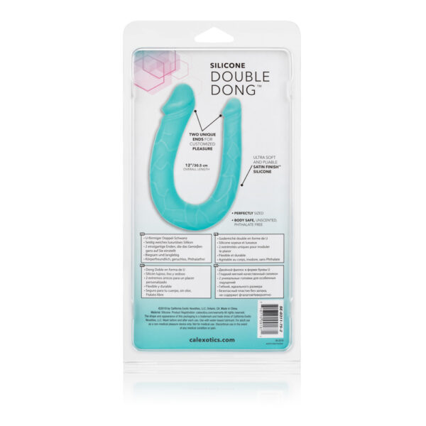 Silicone Double Dong Ac/Dc Dong Teal - Image 2