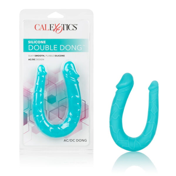 Silicone Double Dong Ac/Dc Dong Teal