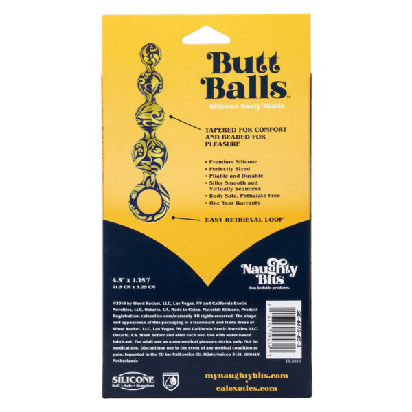 Naughty Bits Butt Balls Silicone Booty Beads - Image 2