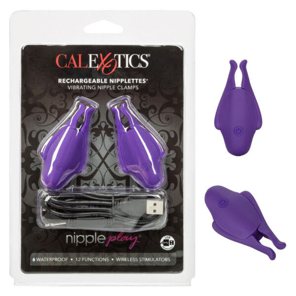 Nipple Play Rechargeable Nipplettes Purple - Image 3