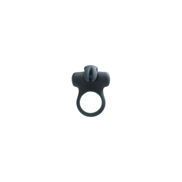 Frisky Bunny Vibrating Ring - Black Pearl - Image 3