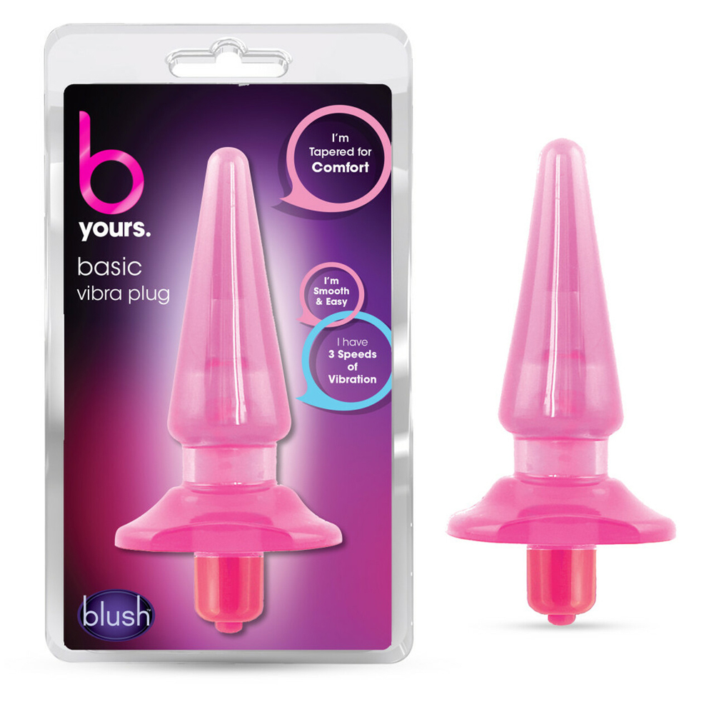 B Yours Basic Vibra Plug Pink 1 B Yours Basic Vibra Plug Pink