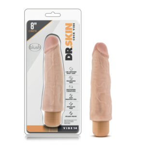 Dr. Skin Cock Vibe #14 - 8" Vibrating Cock Beige