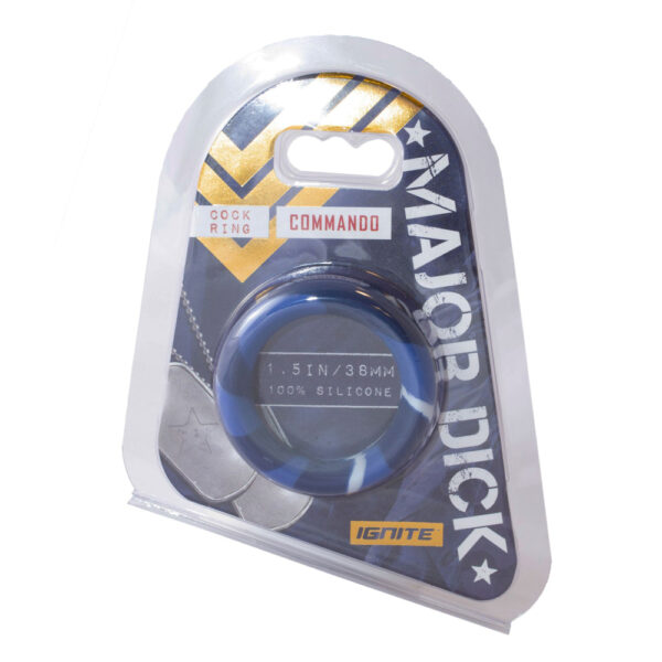 Major Dick Commando Cock Donut Blue Camo 1.5"