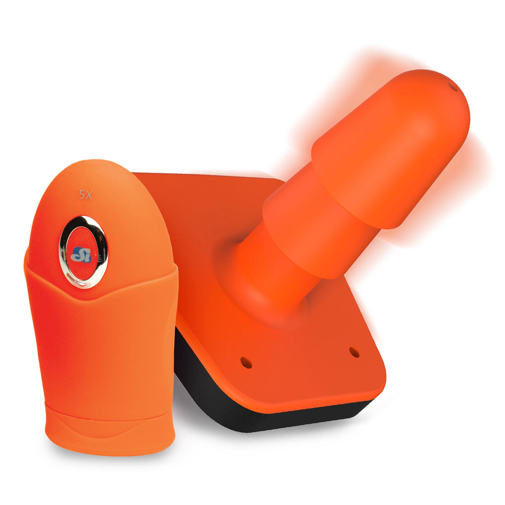 Strap On Tools Vibrating Stud Adapter Orange 2 Strap On Tools Vibrating Stud Adapter Orange - Image 2