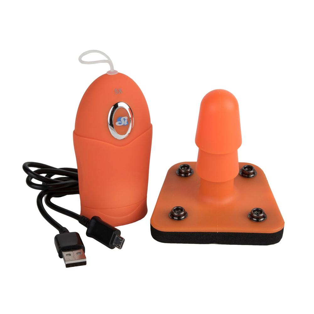 Strap On Tools Vibrating Stud Adapter Orange 3 Strap On Tools Vibrating Stud Adapter Orange - Image 3