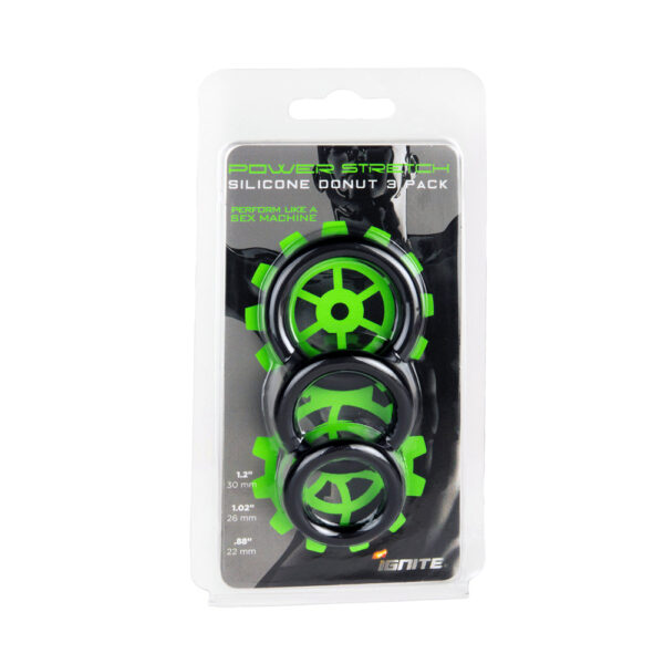 Power Stretch Silicone Donuts 3Pk Blk