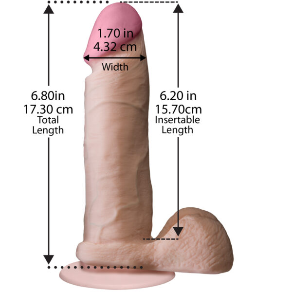 The Realistic Cock - With Removable Vac-U-Lock Suction Cup - ULTRASKYN - 6" - Vanilla - Image 3
